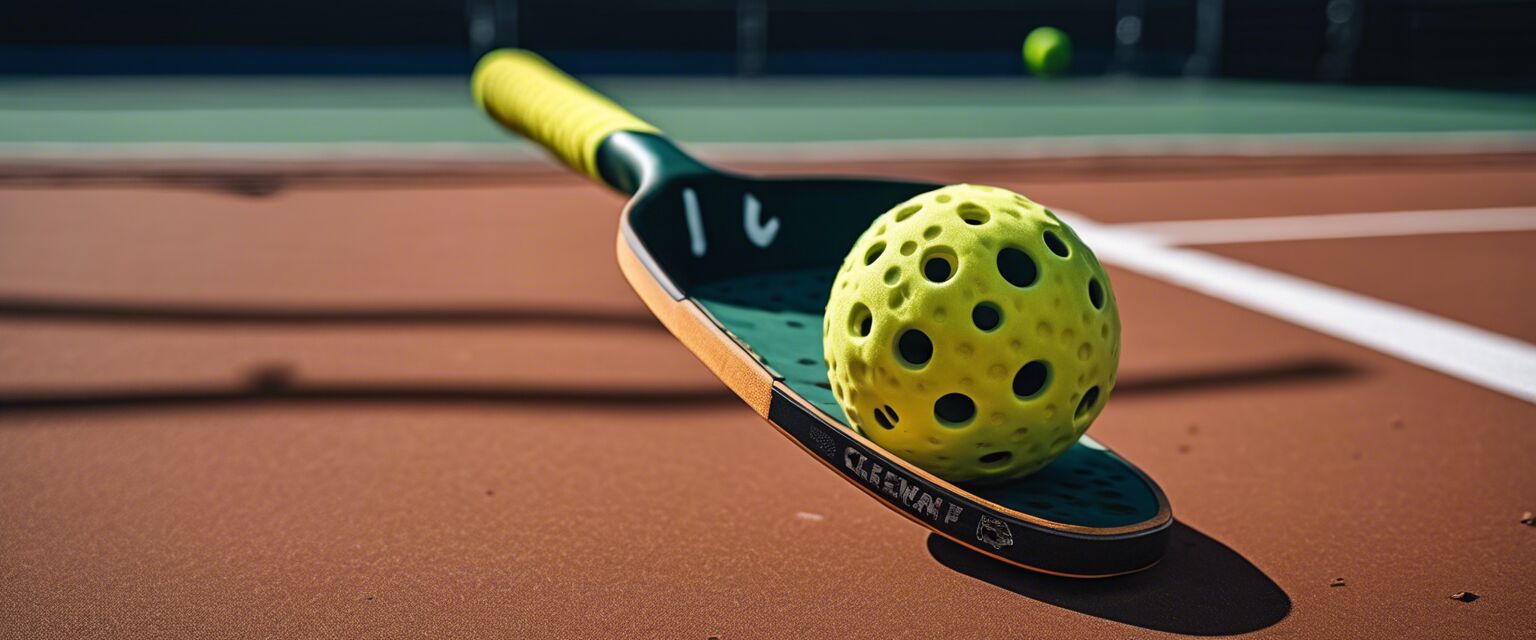 Detailed view of a pickleball paddle grip