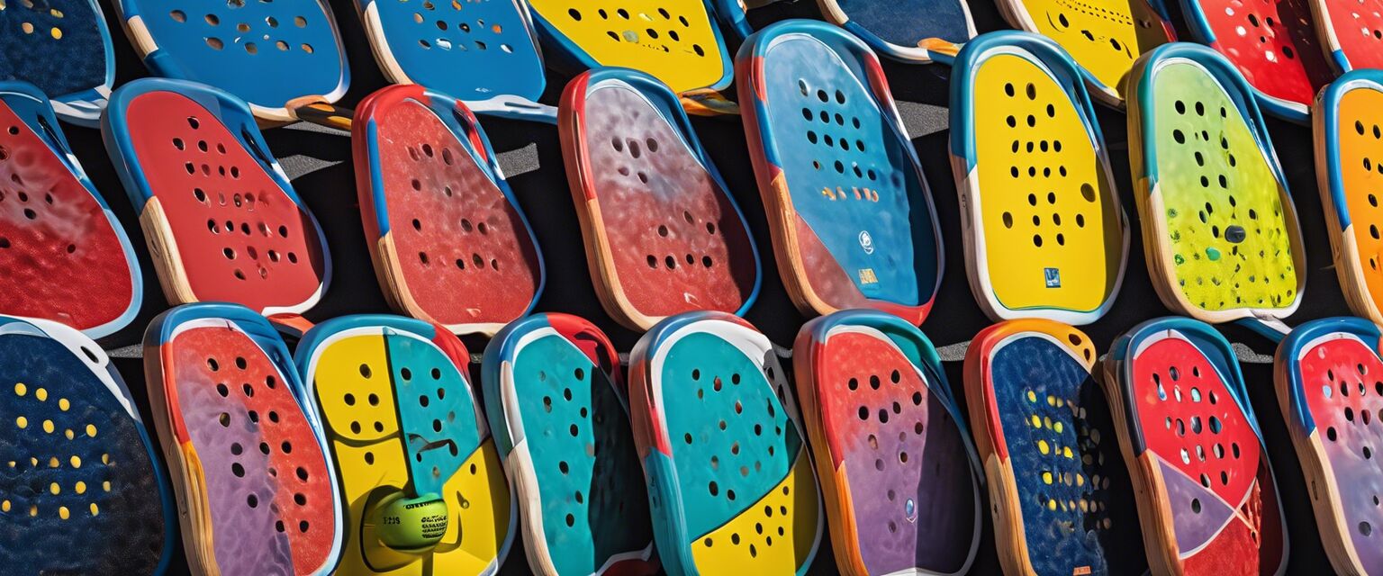 Variety of budget pickleball paddles