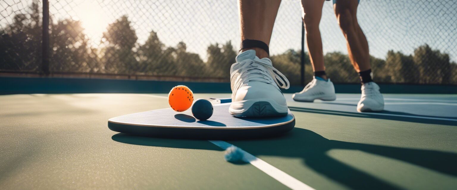 Pickleball paddle in action